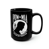 POW-MIA Flag Mug - 15 oz Black Mug