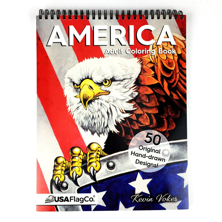 AMERICA Adult Coloring Book - USA Flag Co.