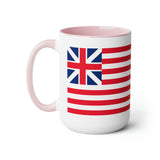 Two-Tone Grand Union Flag Coffee Mugs, 15oz