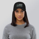 Dad Hat - Thin Green Line Flag (Embroidered Flag)