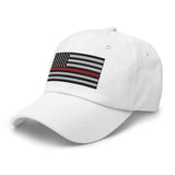 Dad Hat - Thin Red Line Flag (Embroidered Flag)