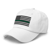 Dad Hat - Thin Green Line Flag (Embroidered Flag)