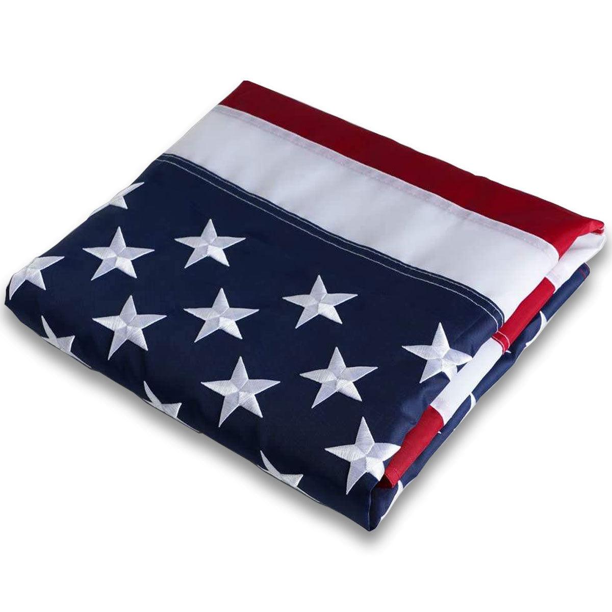 Nylon American Flag (4x6 foot) Embroidered Stars & Sewn Stripes - USA Flag Co.