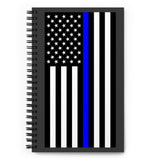 Thin Blue Line Flag Spiral Notebook by USA Flag Co.