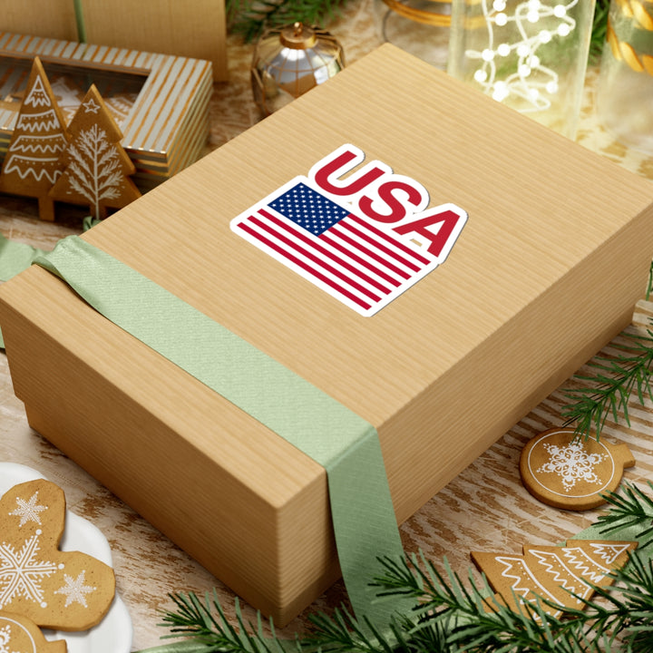 Red USA Flag Sticker