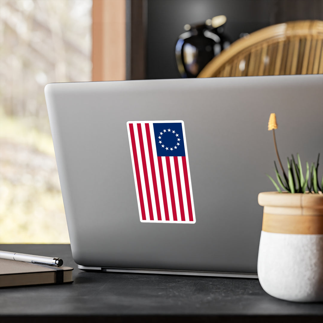 Betsy Ross Flag Decal (Right-side) (indoor and outdoor use)