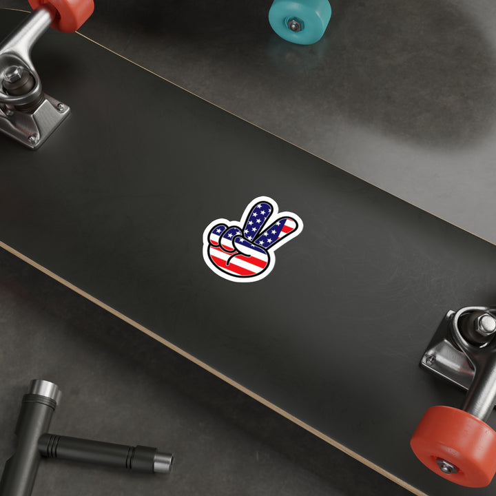American Peace Sign Decal (indoor and outdoor use)