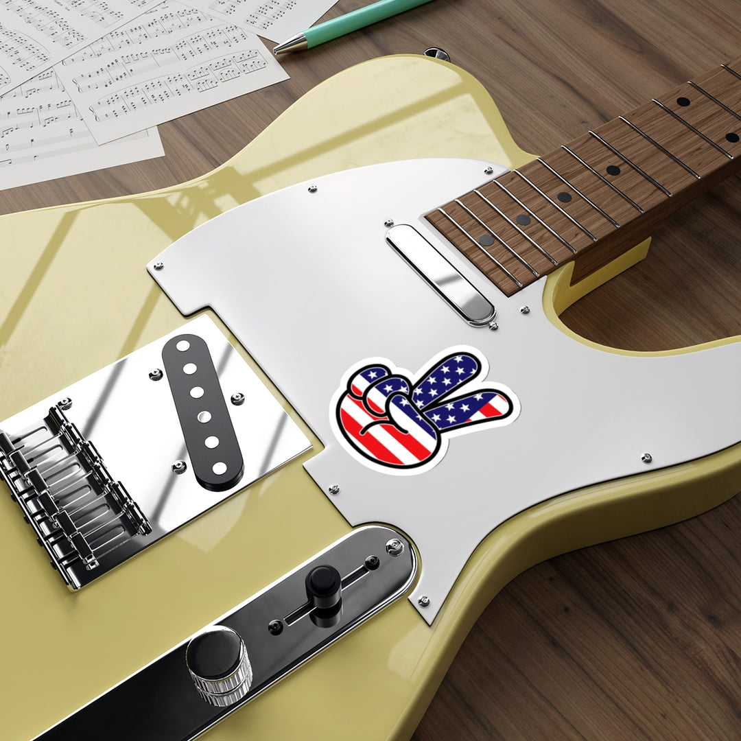 American Peace Sign Decal (indoor and outdoor use)