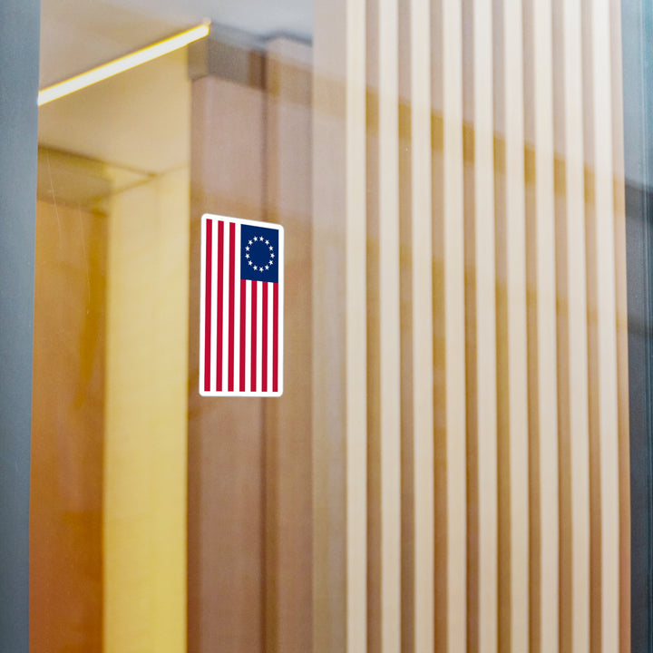Betsy Ross Flag Decal (Right-side) (indoor and outdoor use)