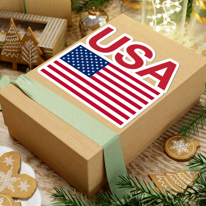 Red USA Flag Sticker