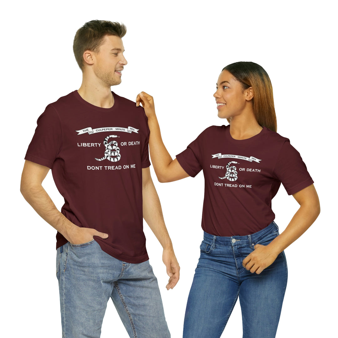 The Culpeper Minute Men Flag T Shirt: Bella + Canvas 3001