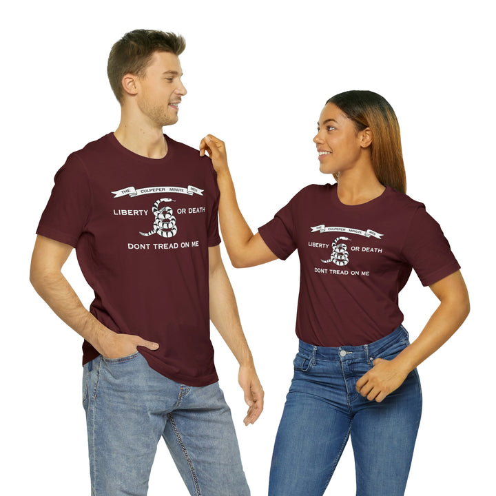 The Culpeper Minute Men Flag T Shirt: Bella + Canvas 3001